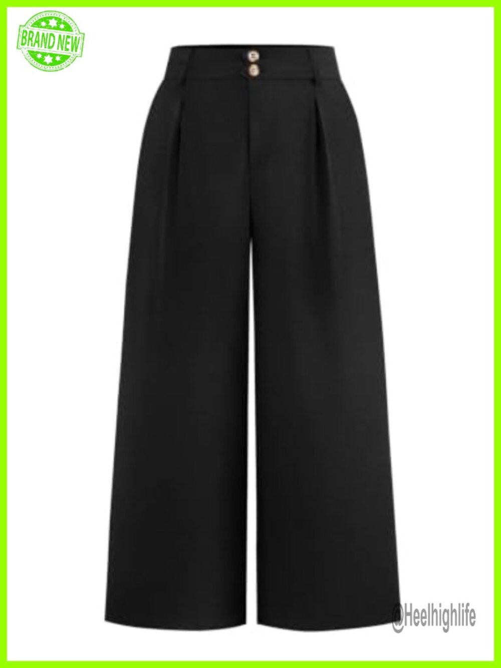 Plus Size Wide Leg Fleece Lined Palazzo Dress Pants Pockets